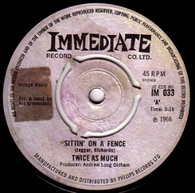 TWICE AS MUCH  -   Sittin' on the fence/ Baby I want you (68586/7s)
