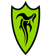 F-Shield Sticker (Black/Green)
