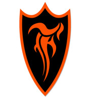 F-Shield Sticker (Orange/Black)