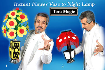 Stage Magic Tricks Instant Flower Vase to Night Lamp 