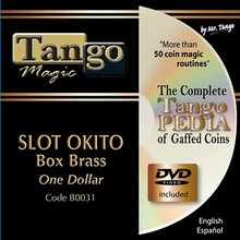 Slot Okito Coin Box (BRASS w/DVD)(B0031) One Dollar by Tango Magic