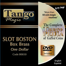 Slot Boston Coin Box (BRASS w/DVD)(B0030) One Dollar by Tango Magic