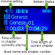 Close up view of display - Electronic Audio Bible MP3 player, NASB Audio Bible