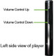 Left side view of player showing the volume controls - NIV MP3 Electronic Audio Bible player