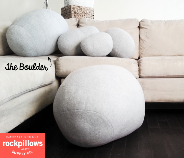 Snug Throw Pillow Boulder / 20 x 20