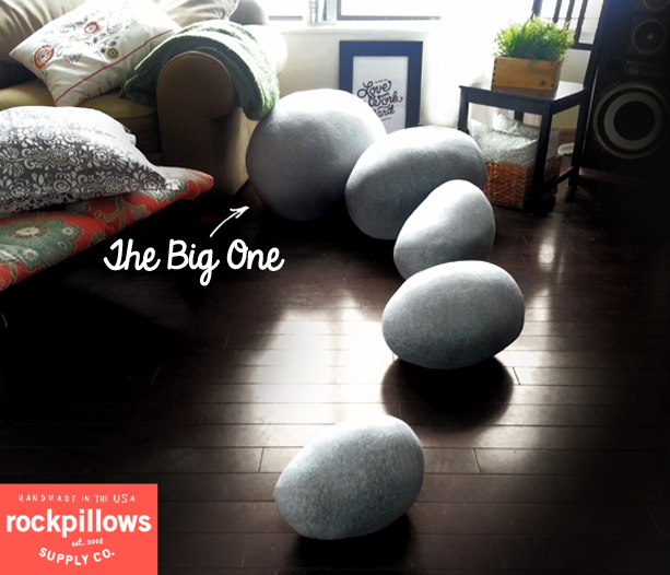 The Big One Rock Pillow- FREE shipping