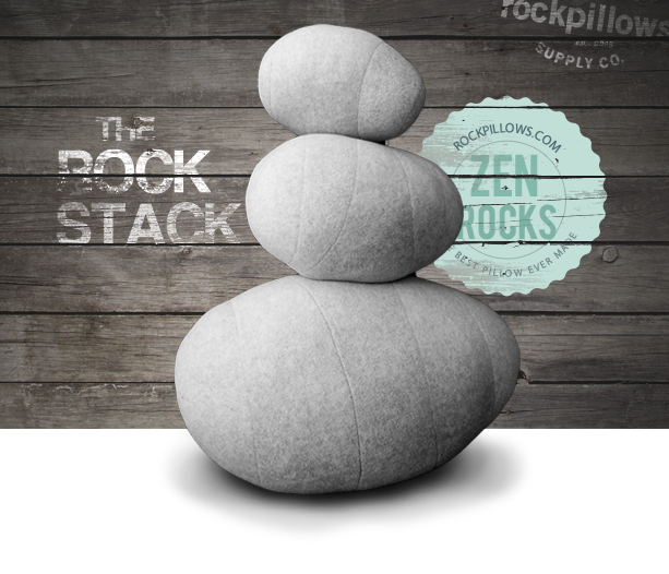 The Zen Rock Stack Rock Pillows- FREE shipping