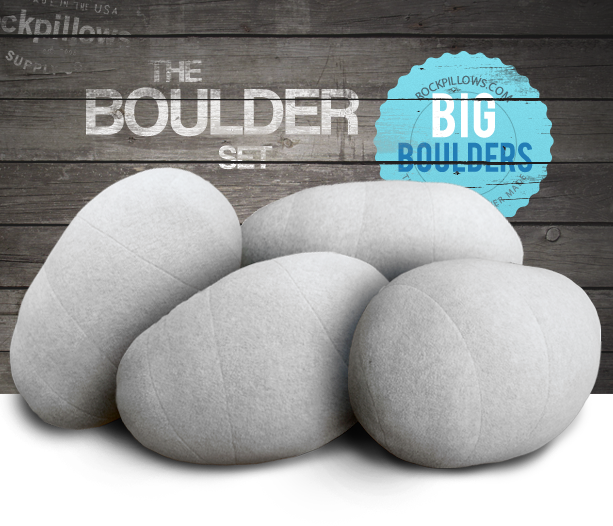 The Boulder Set Rock Pillows- FREE shipping