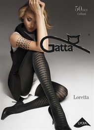 GATTA Loretta 101 Patterned Tights 50 Den