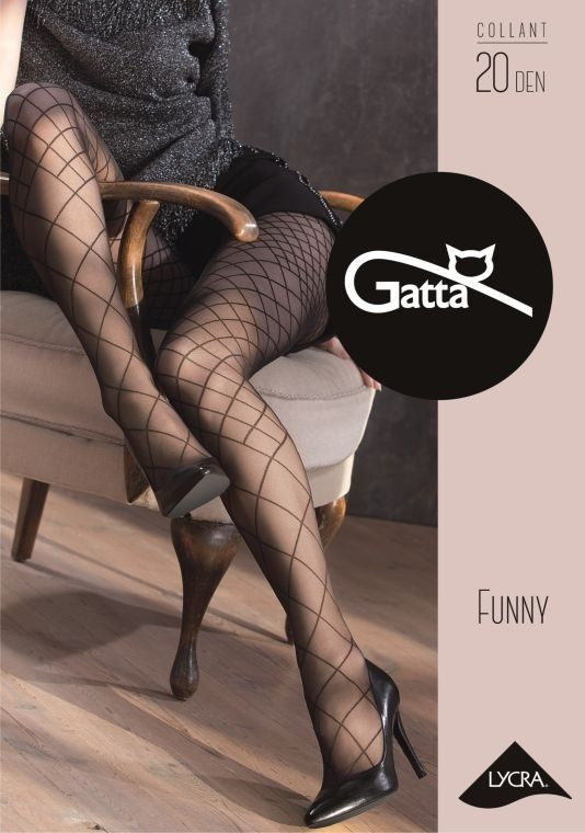 FUNNY w.04 - women's patterned tights 20 DEN - POLKA Health