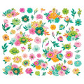 Simple Stories Color Me Happy Collection - Floral Bits