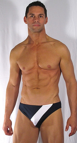 MENS BIKINI - SMOOTH FRONT STRIPE ( 30 Color Selection Combinations) Customize Side Width, and Back Cut