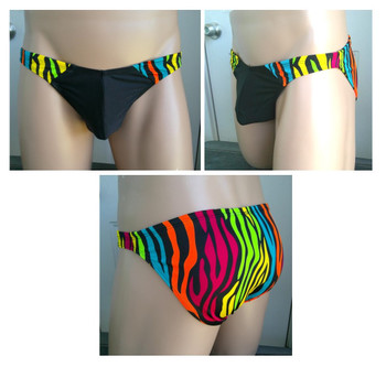BIKINI SWIMWEAR - CONTRAST COLOR  POUCH ( 69 prints and 30 Solid Color Selections) Customize Front Cut, Side Width, and Back Cut