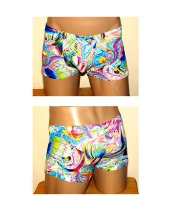 SQUARECUT SWIMWEAR - PANEL FRONT  (63 Prints and 30 Color Selections) Customize Leg Length