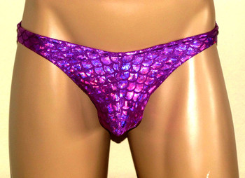 MENS METALLIC FISH SCALE BIKINI ( 9 Color Selections)Customize the side width, front cut, and  back cut, 
