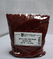 HOLIDAY RED BOTTLE SEAL WAX BEADS 1 LB