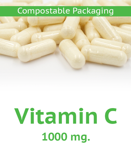 Vitamin C 1,000 mg Capsule - 100 Count Compostable Bag