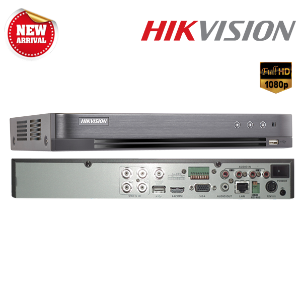 Hikvision 4 Channel 5mp Tvi Turbo 4 0 Dvr Ds 74huhi K1 Kit With 4 X 5mp 2 8mm Lens m Ir Exir Dome Camera Ds 2ce56h0t Vpitf 1tb Wd Purple Surveillance Hdd