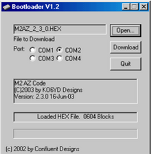 Software Download, Bootloader / 2.4.5 Hex File / Instructions