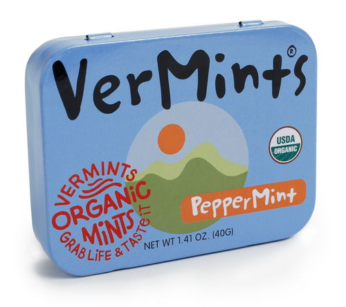 VerMints organic breath mints PepperMint 1.41 oz tin 