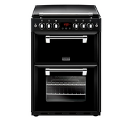 Stoves Richmond 600G 60cm Gas Cooker with Full Width Electric Grill - Black - A+/A Rated - GRADED