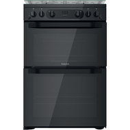 Hotpoint HDM67G0CCB/UK 60cm Gas Cooker - Black - A+/A+ Rated - GRADED