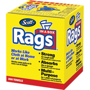 SCOTT 75260 WHITE RAGS IN A BOX 200 COUNT