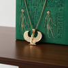 Gold Egyptian Isis Winged Goddess Pendant Necklace
