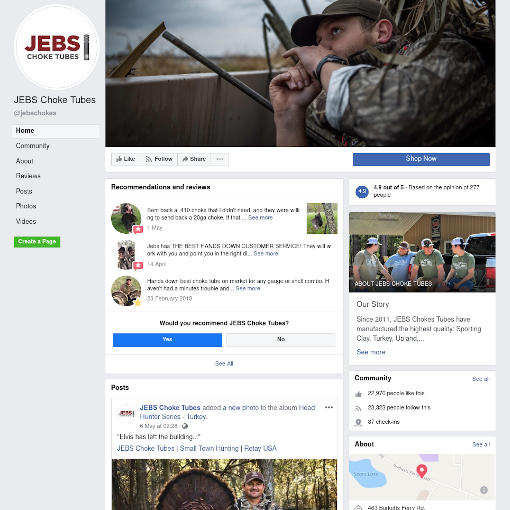 Jeb's Choke Tubes on Facebook