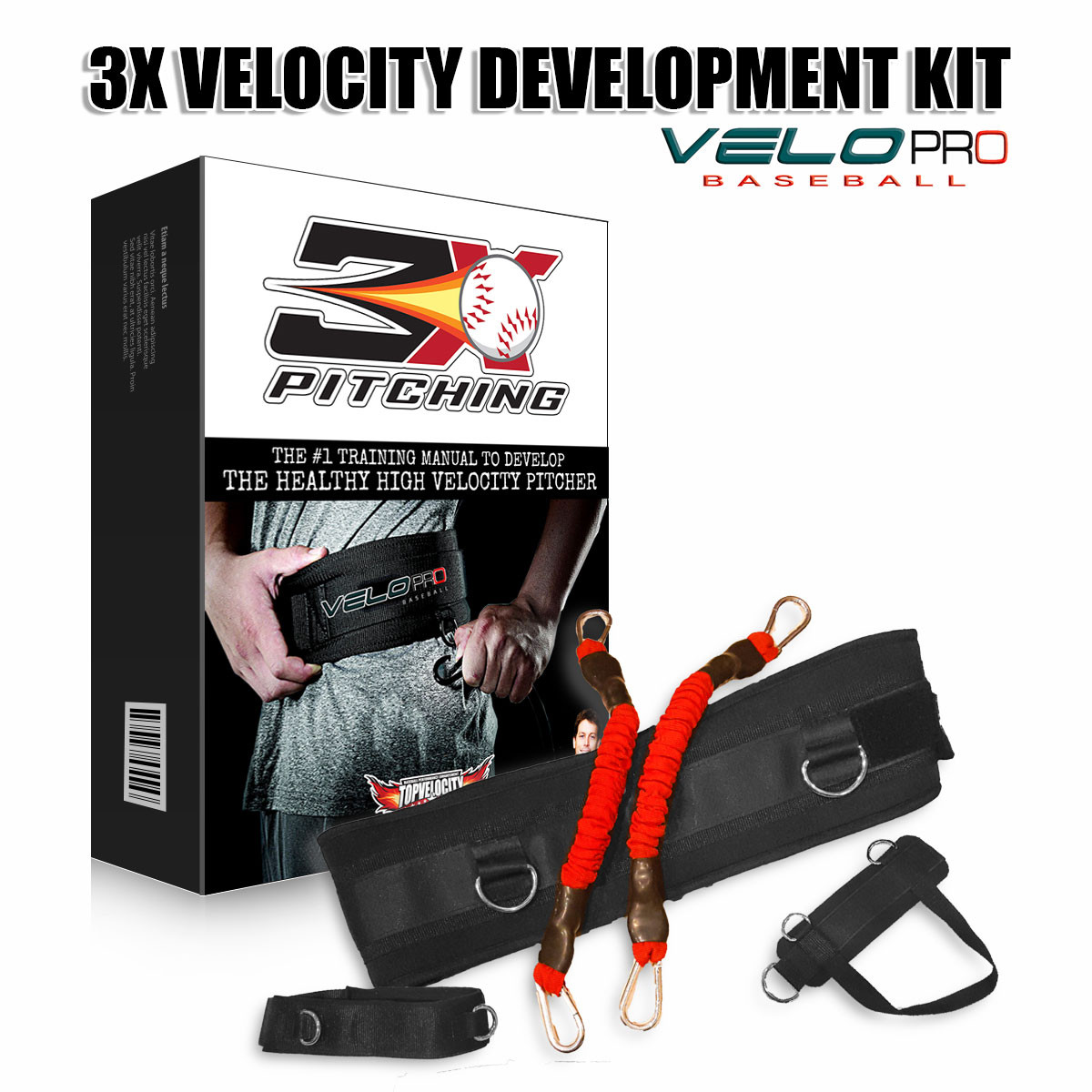3X Pitching Velocity Dev Kit with Velopro Harness - TopVelocity