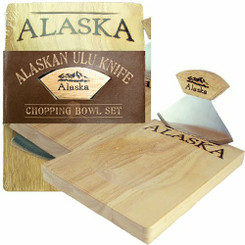 Alaska Ulu Knife with Small Chopping Bowl