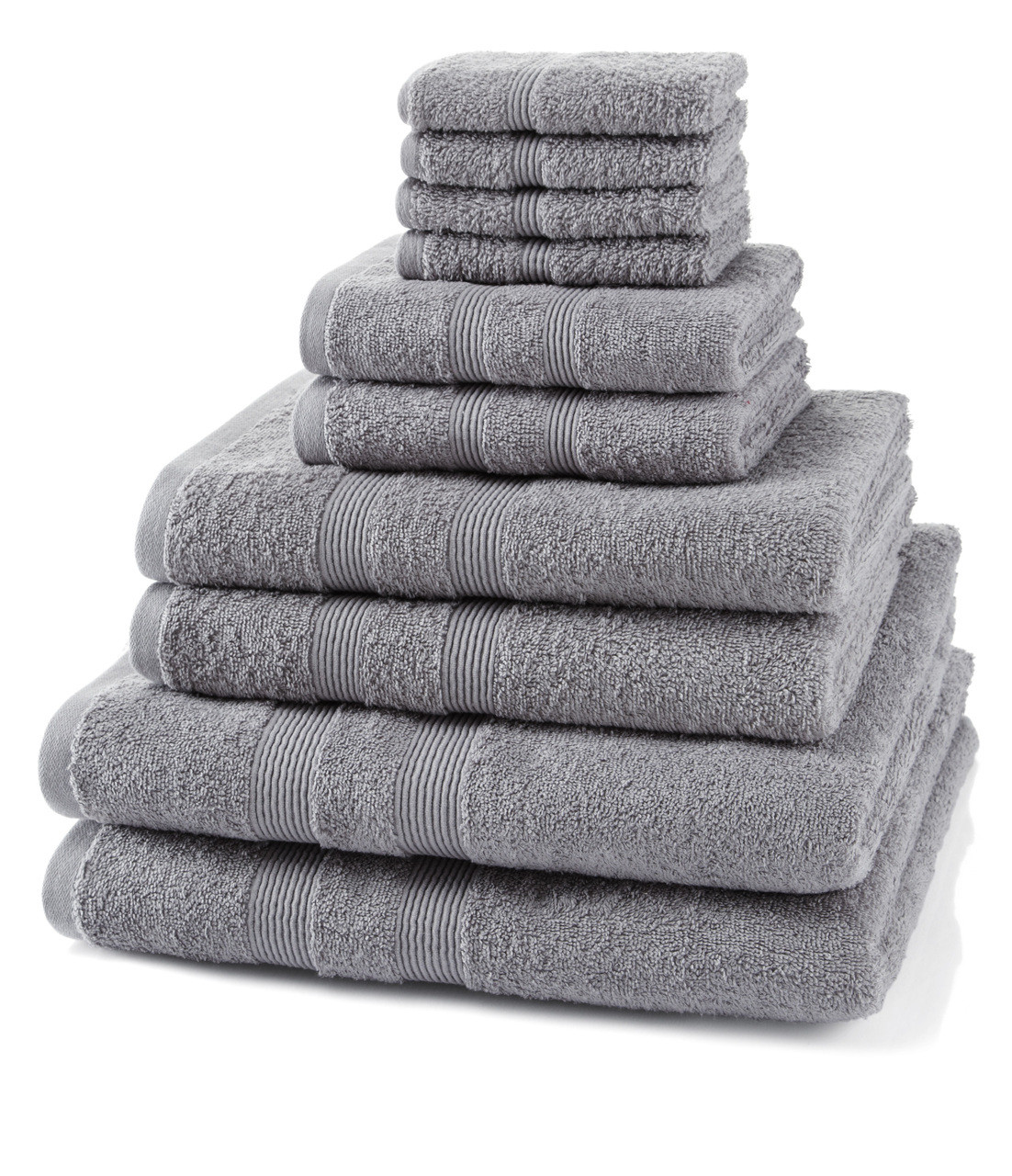 10 Piece 500GSM Towel Bale - 4 Face Cloths, 2 Hand Towels, 2 Bath ...
