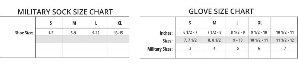Navy Uniform Size Chart
