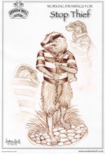 Andrew Hull Stop Thief Badger - Working Drawing