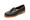 Women's handsewn Penny Loafer in Black Leather with Natural Leather Outsole.