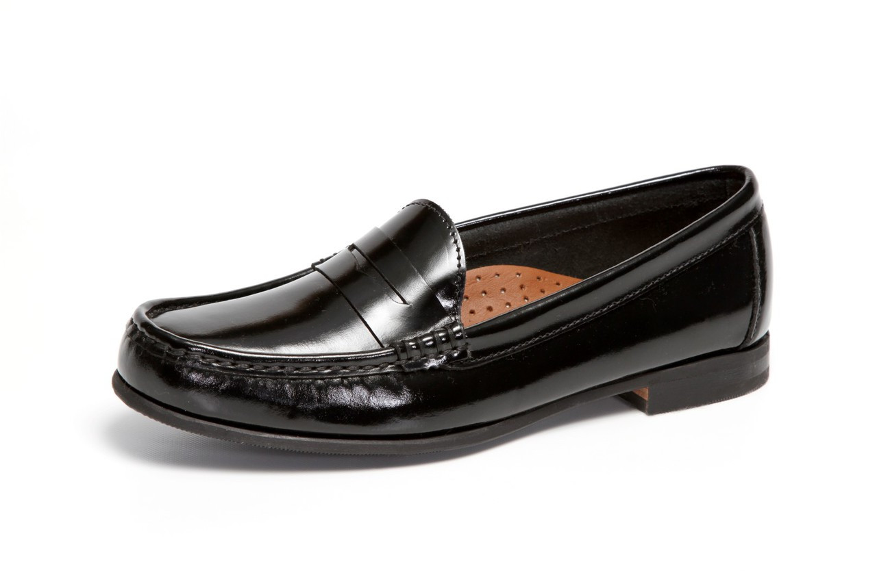 Women's Penny Comfort Loafer (Black Patent Leather) - Handsewn Company