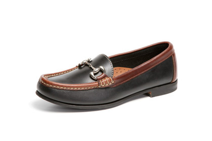 Women's Bit Comfort Loafer (Black-Brown Leather)