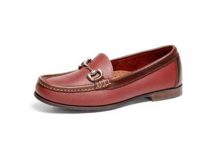 Women's Bit Comfort Loafer (Red-Brown Leather)