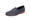 Men's Bit Loafer (Nubuk Navy) with Full Leather Heel & Outsole, with Silver Bit - angle view