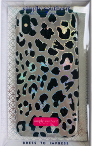 Simply Southern Cell Phone Case Gray Leopard