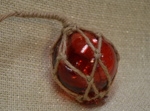 Small Red Glass Float Ornament