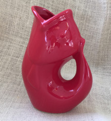 Small Bright Red GurglePot Pitcher
