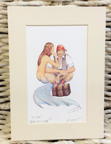 Mermaid Art Print Lily and Pirate