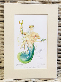 Mermaid Art Print Queen Amphritite & King Neptune