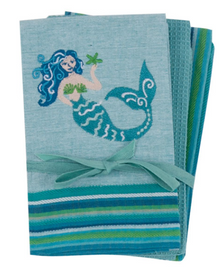 Mermaid 3 Piece Kitchen Towel Set 
