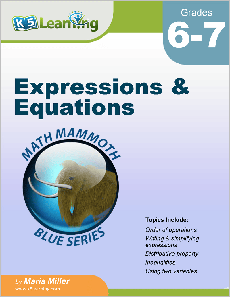Workbook　6-7　for　grades　Expressions　Equations