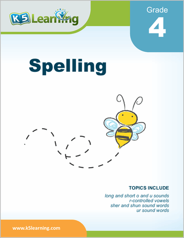 Grade 4 Spelling Workbook Cover