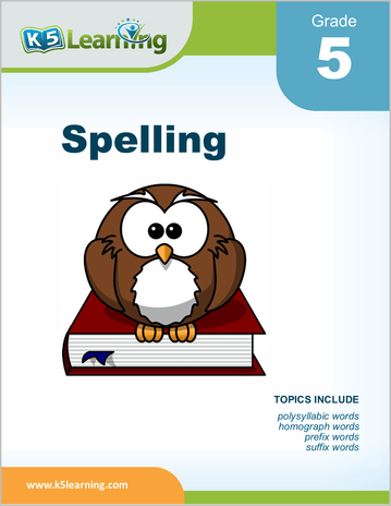 Grade 5 Spelling Workbook - Cover