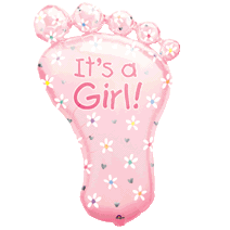 32" It's a Girl Foot Supershape