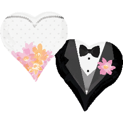 30" Wedding Couple Hearts